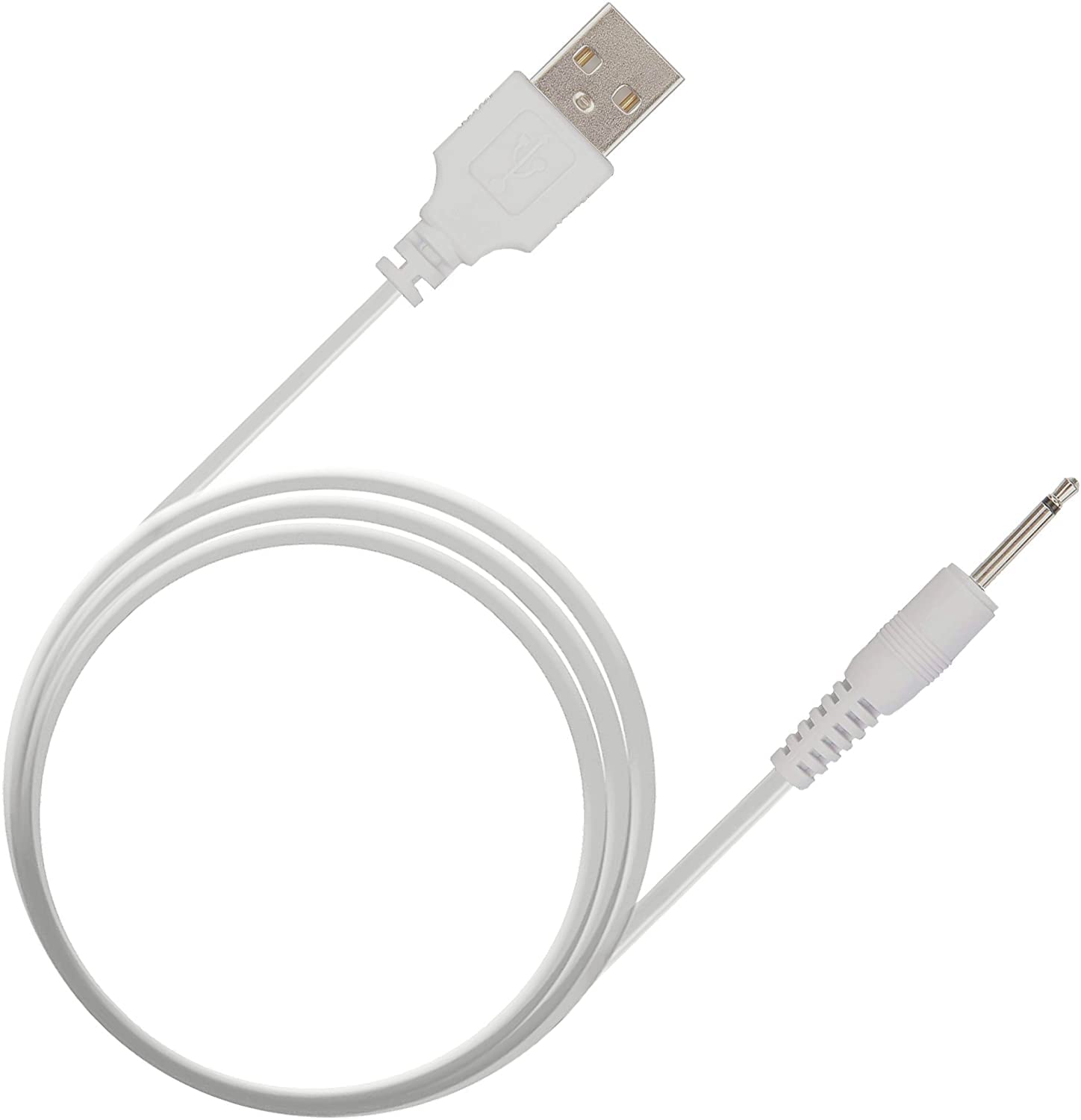 ZORBES Charging Adapter 2.5Mm Jack Cable Usb To Dc 2.5Mm To Usb Charging Cable For Toy, Beauty Product, Magic Mate, White ZORBES Charging Adapter 2.5Mm Jack Cable Usb To Dc 2.5Mm To Usb Charging Cable For Toy, Beauty Product, Magic Mate, White